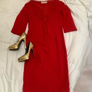 Vintage Valentino Wool Dress in the Signature Red